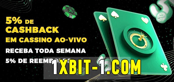 Promoções do cassino ao Vivo 1xbit 